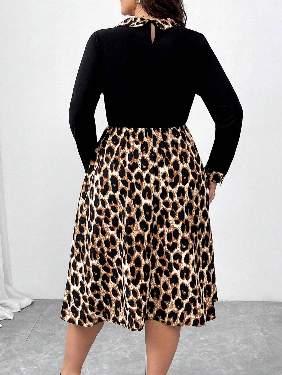 Rochie midi Shein Curve+, mix culori