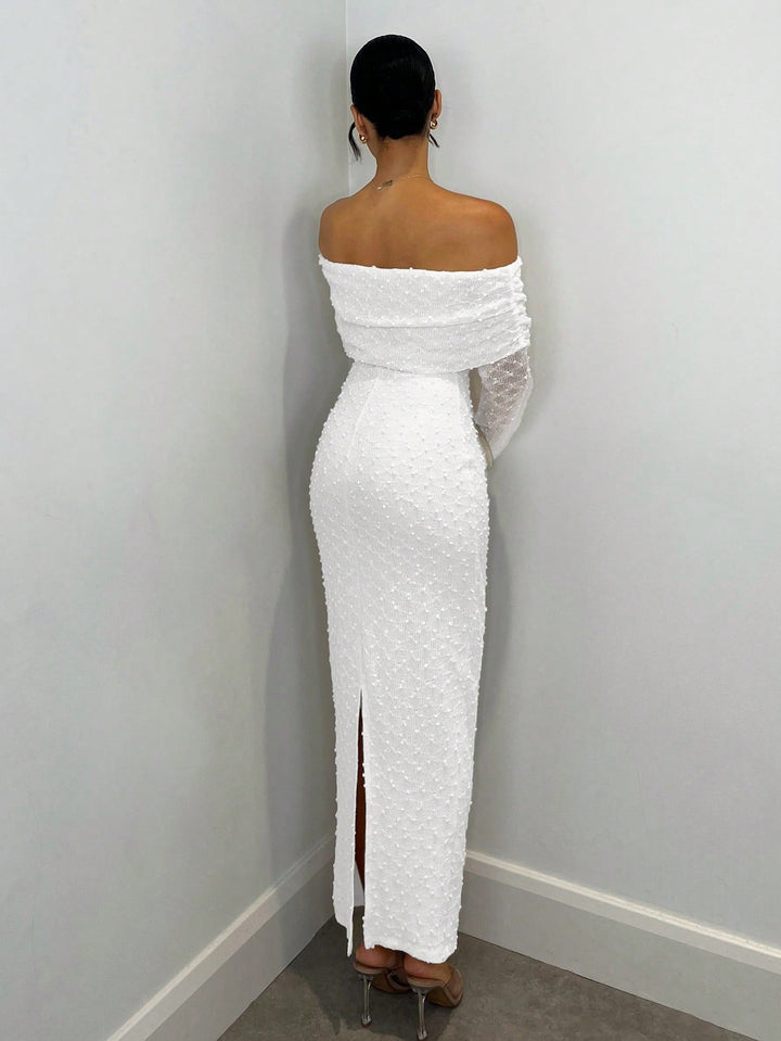 Rochie maxi SHEIN, alb