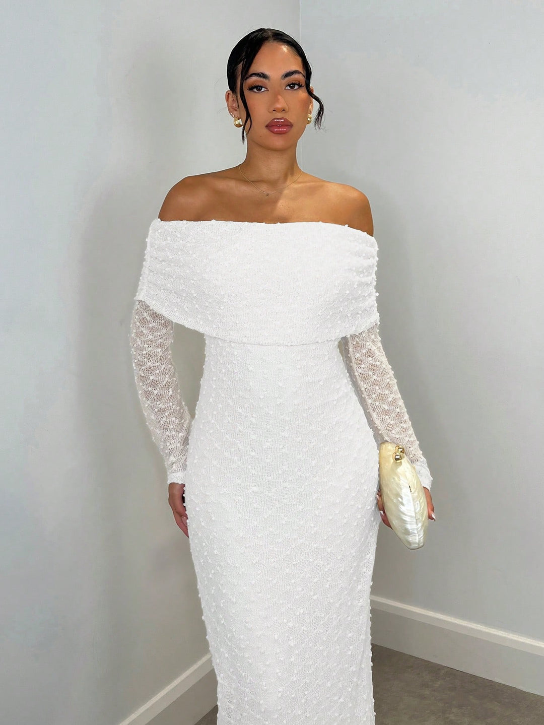 Rochie maxi SHEIN, alb