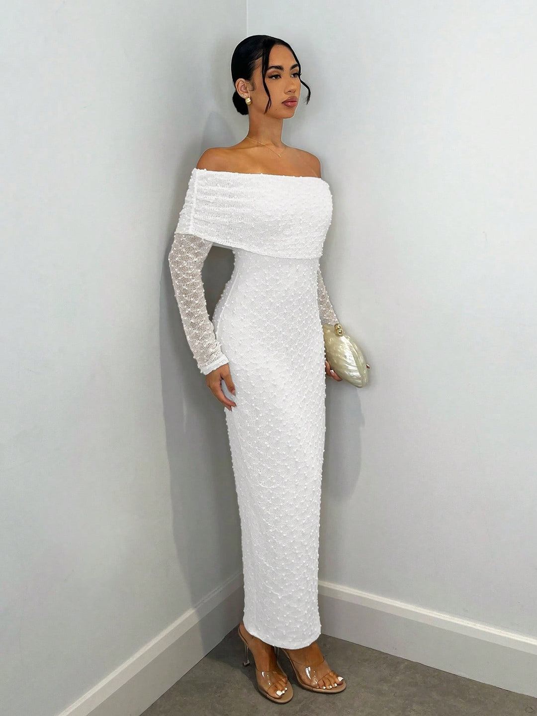 Rochie maxi SHEIN, alb