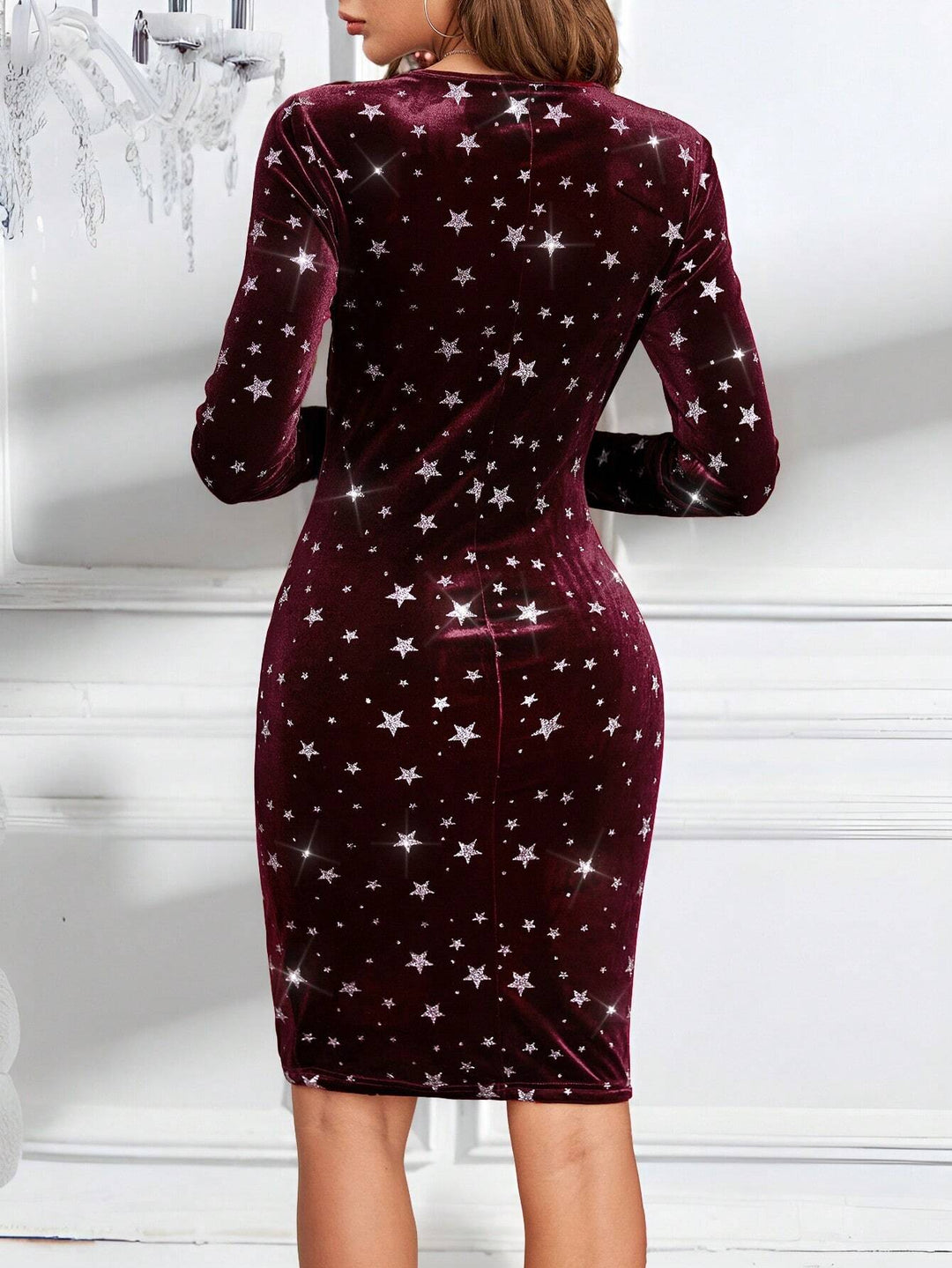 Rochie mini Shein, vișiniu
