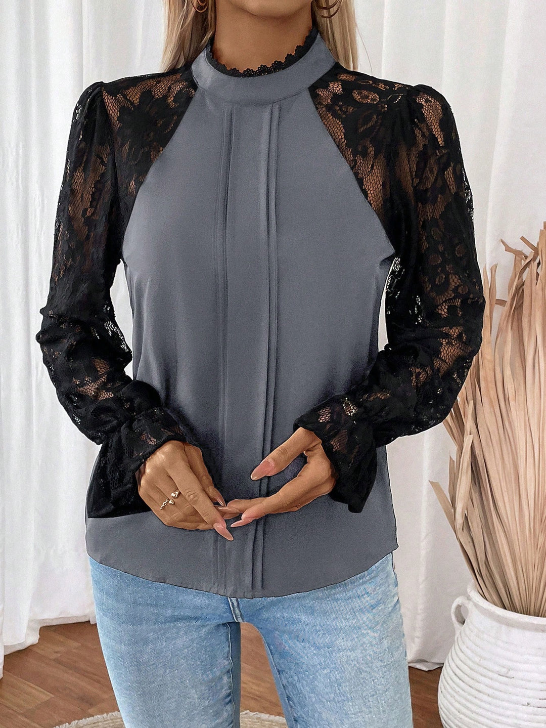 SHEIN hétköznapi ing, szürke