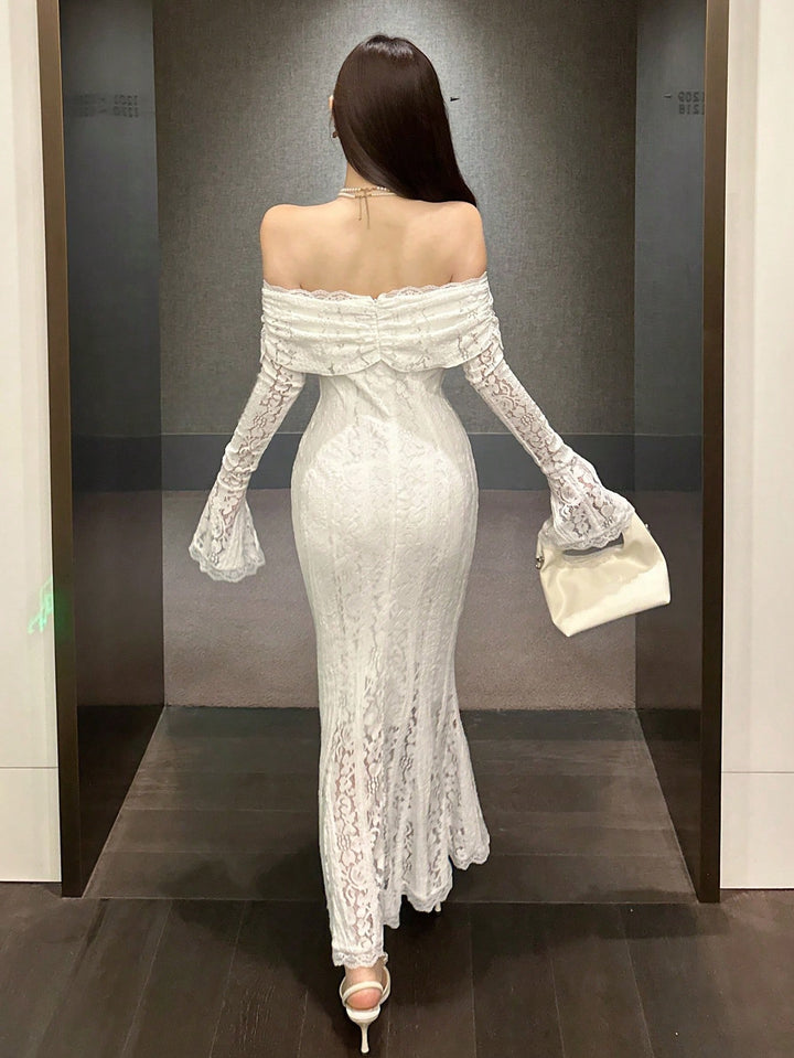 SHEIN maxi ruha, fehér