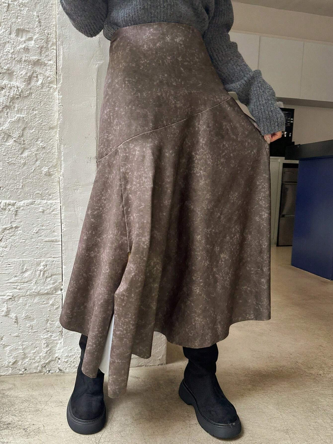 SHEIN maxi szoknya, barna