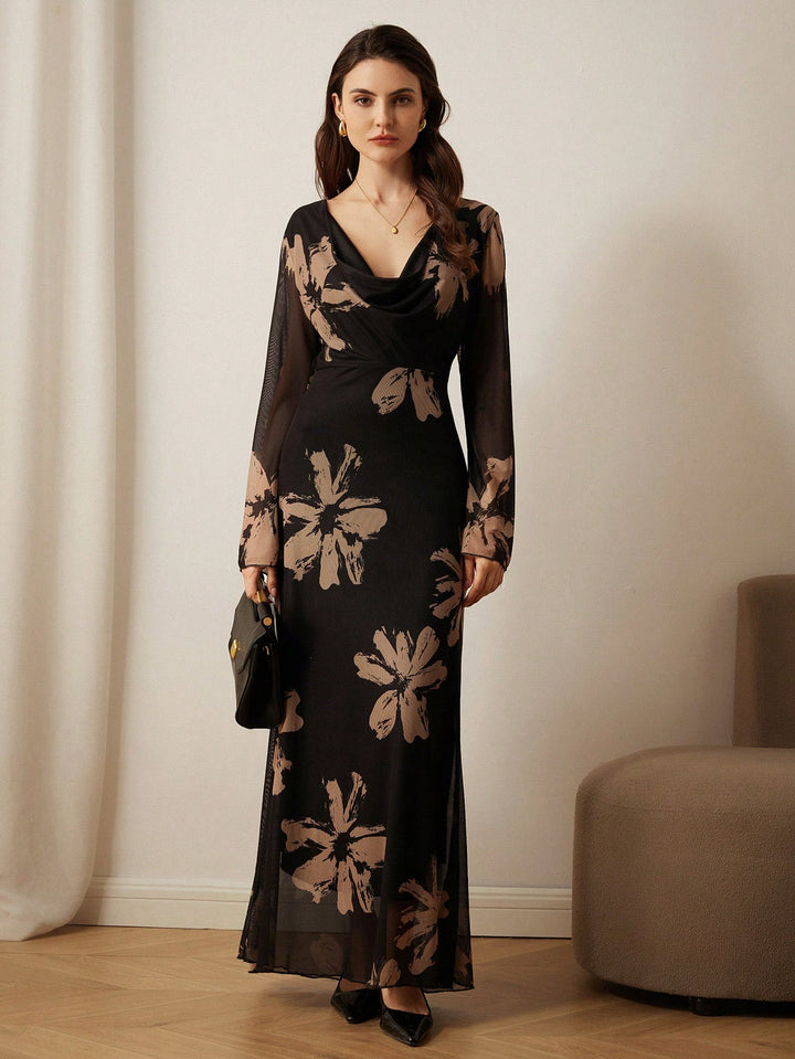 Rochie maxi SHEIN, mix culori