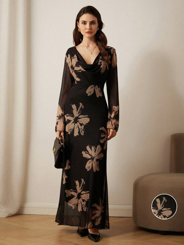 Rochie maxi SHEIN, mix culori