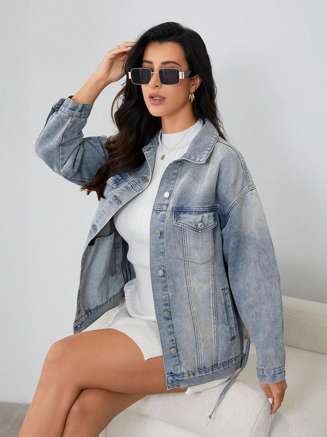 SHEIN farmerdzseki, kék
