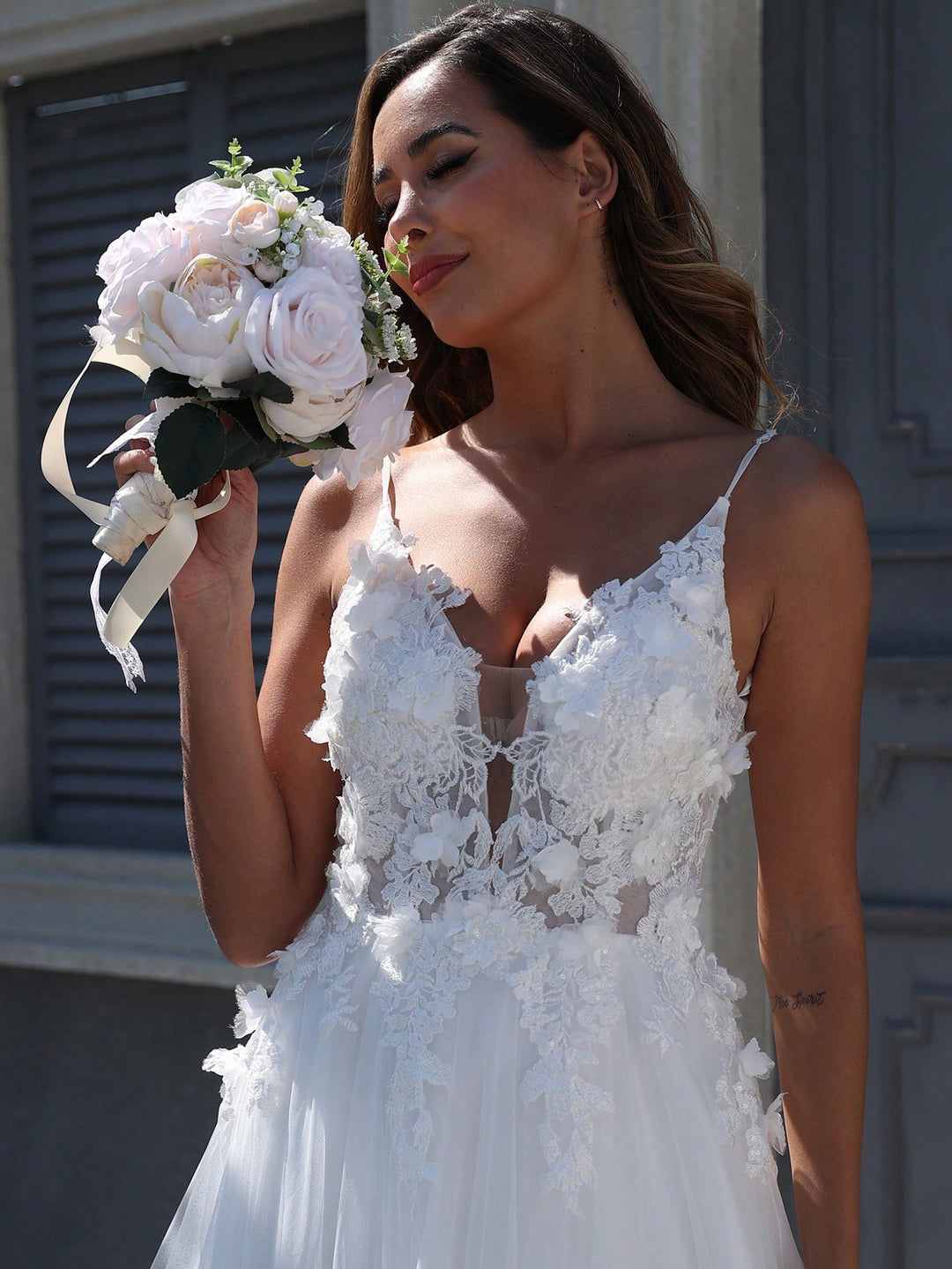 Rochie de mireasă SHEIN, bej