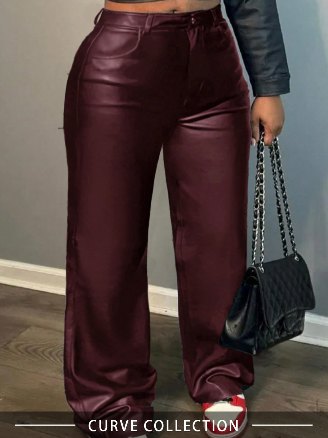 Pantaloni SHEIN, vișiniu