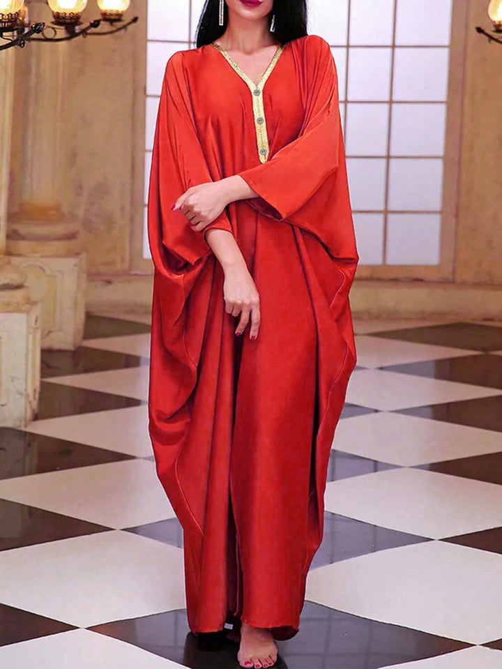 Set caftan și jalabiya SHEIN, roșu