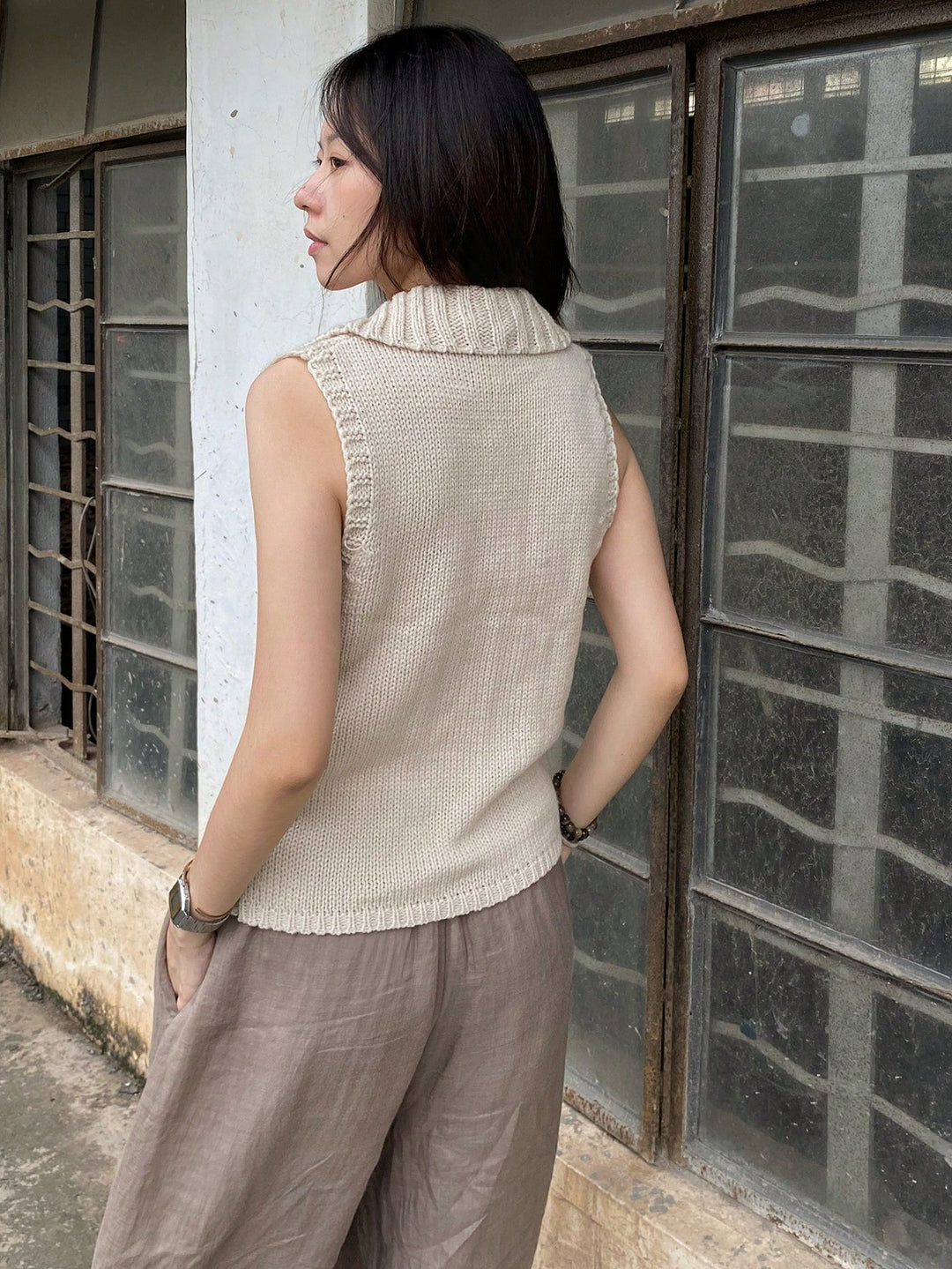 SHEIN bézs mellény
