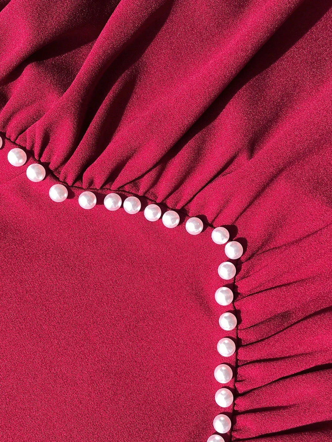 Shein Curve+ miniruha, bordó