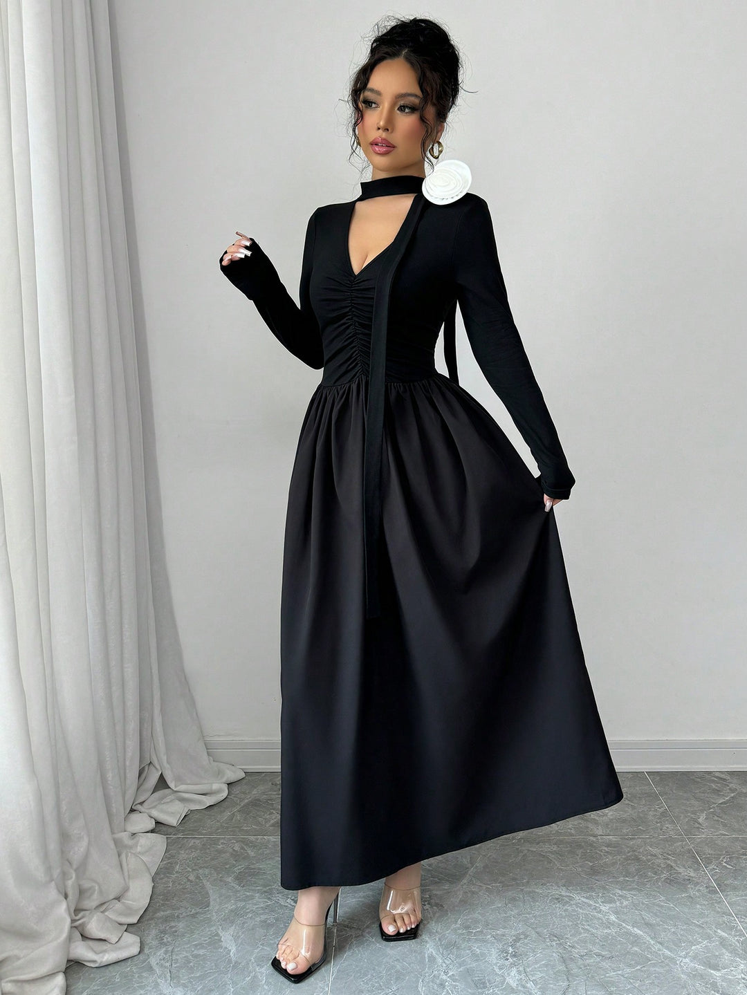 Rochie maxi SHEIN, negru