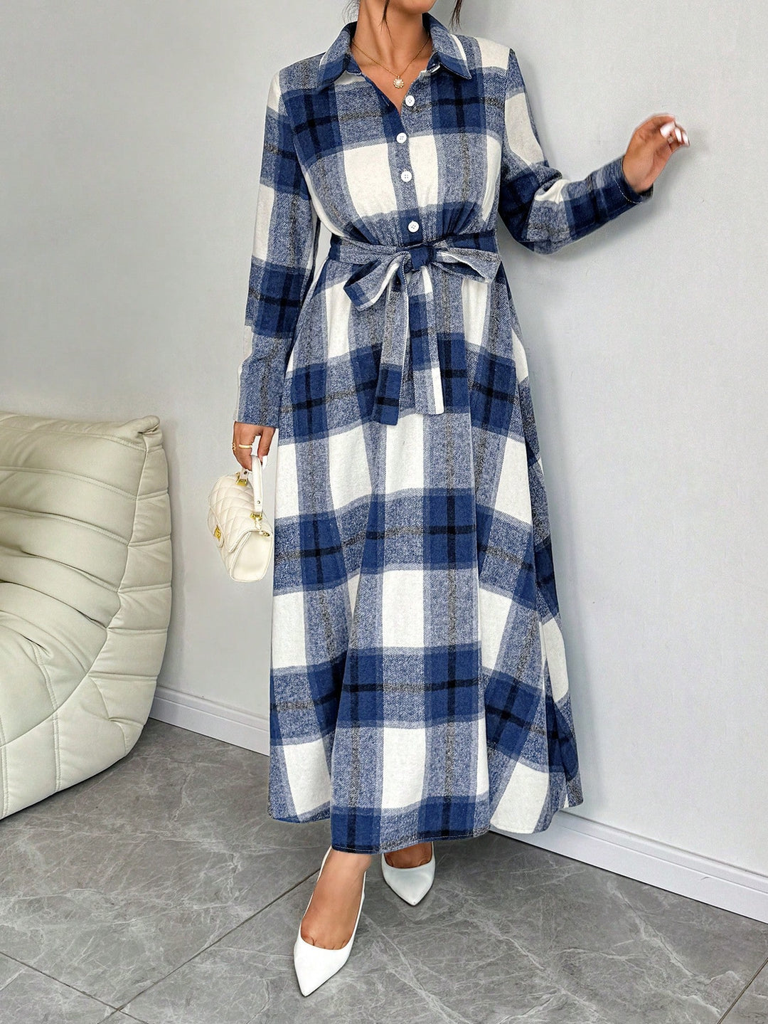 Rochie maxi SHEIN, albastru