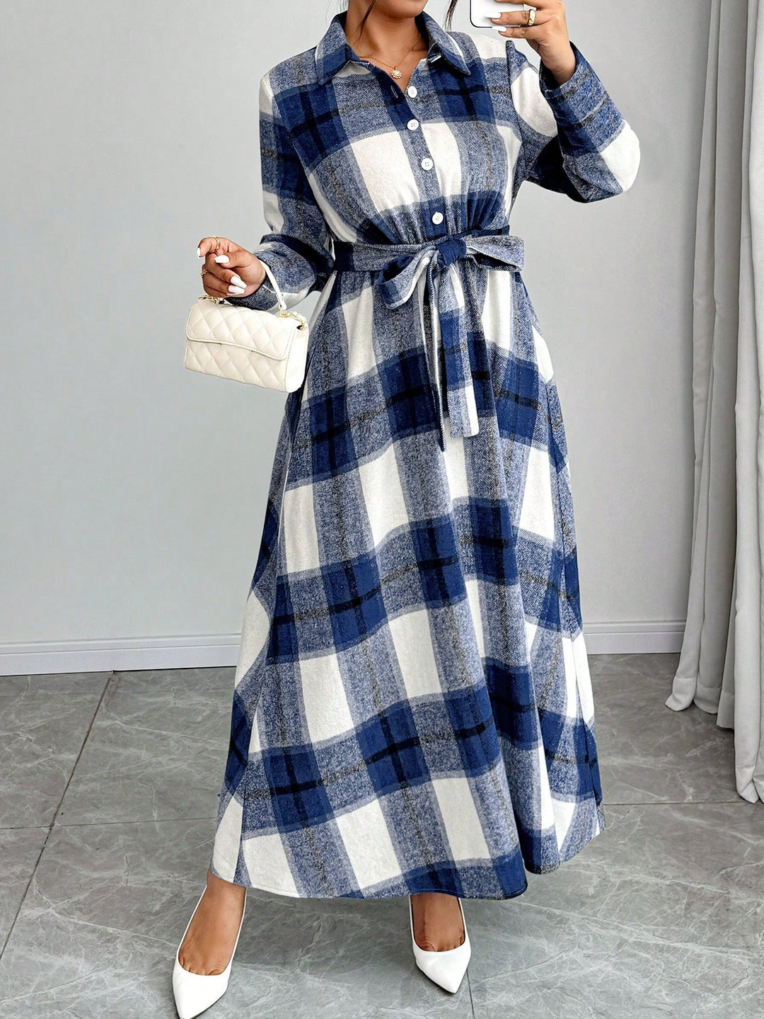 Rochie maxi SHEIN, albastru