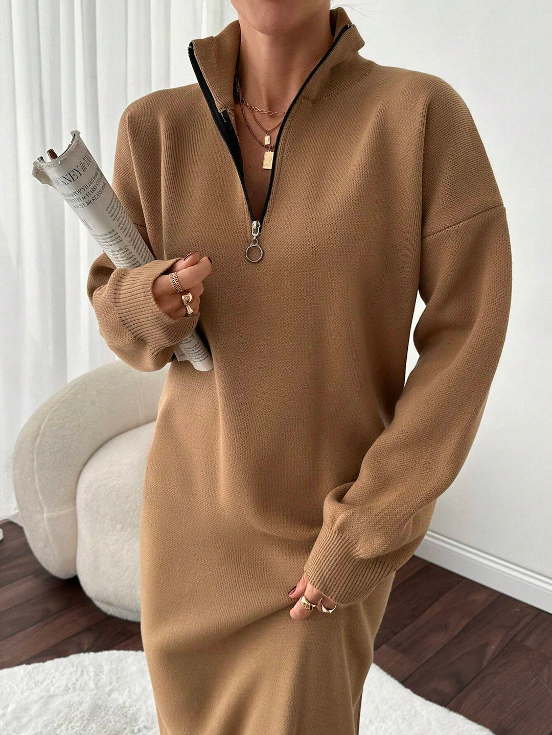 SHEIN Maxi ruha, barna