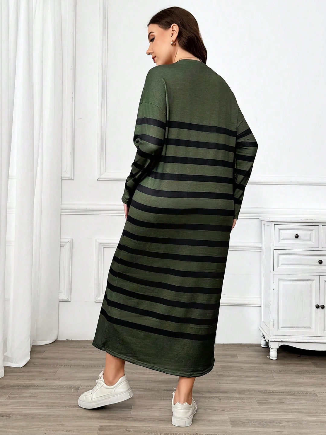 Rochie maxi Shein Curve+, mix culori