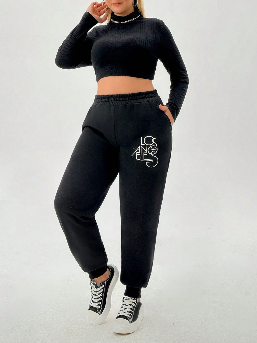 Pantaloni SHEIN, negru