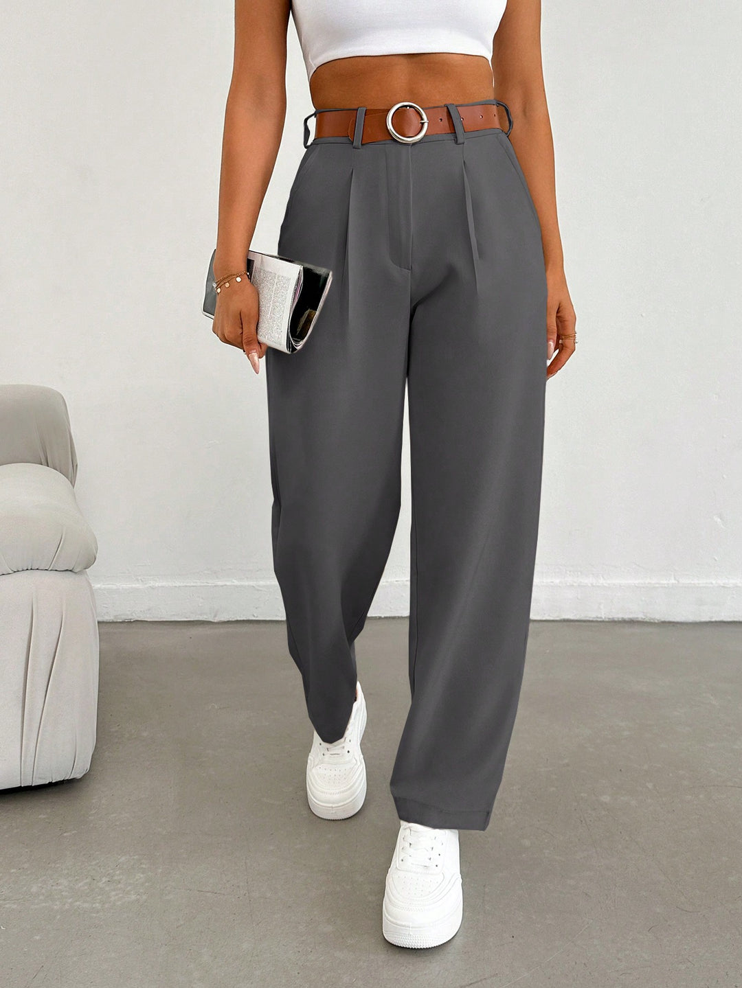 Pantaloni SHEIN, gri