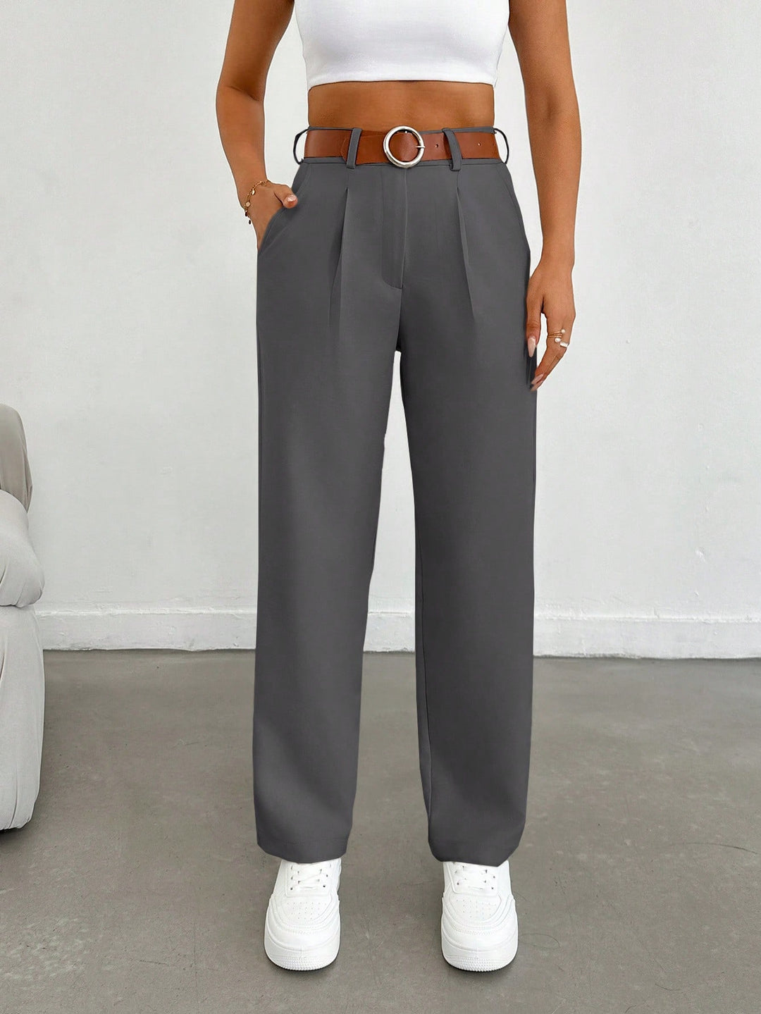 Pantaloni SHEIN, gri