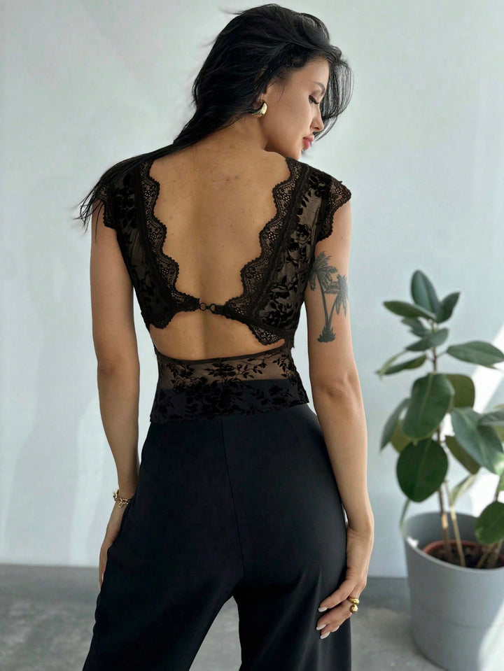 Top SHEIN, negru