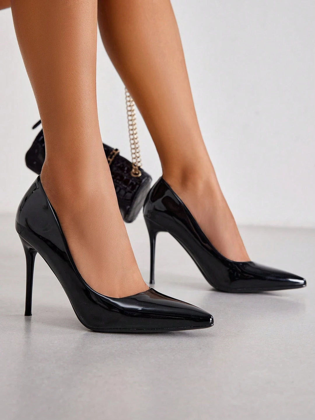 Pantofi cu toc SHEIN, negru