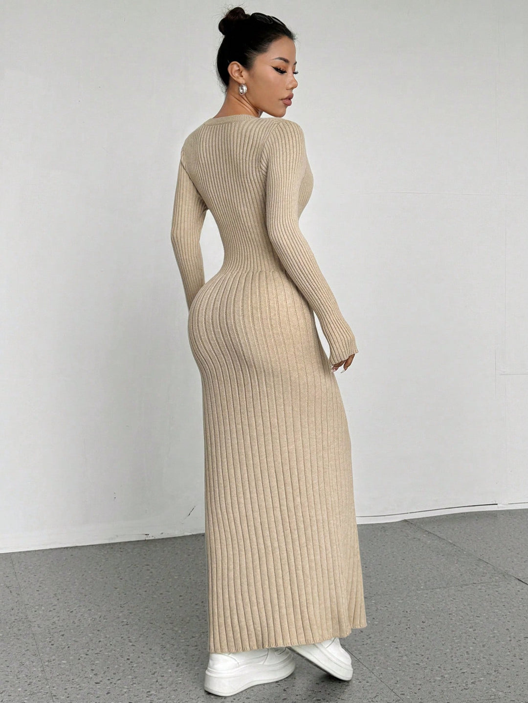 Rochie maxi SHEIN, bej