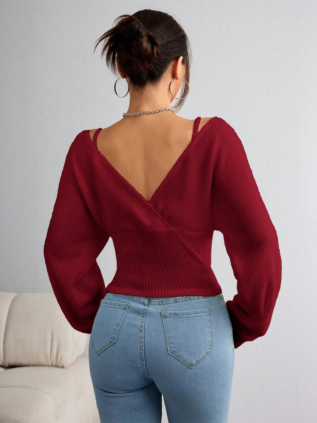Pulóver SHEIN, piros