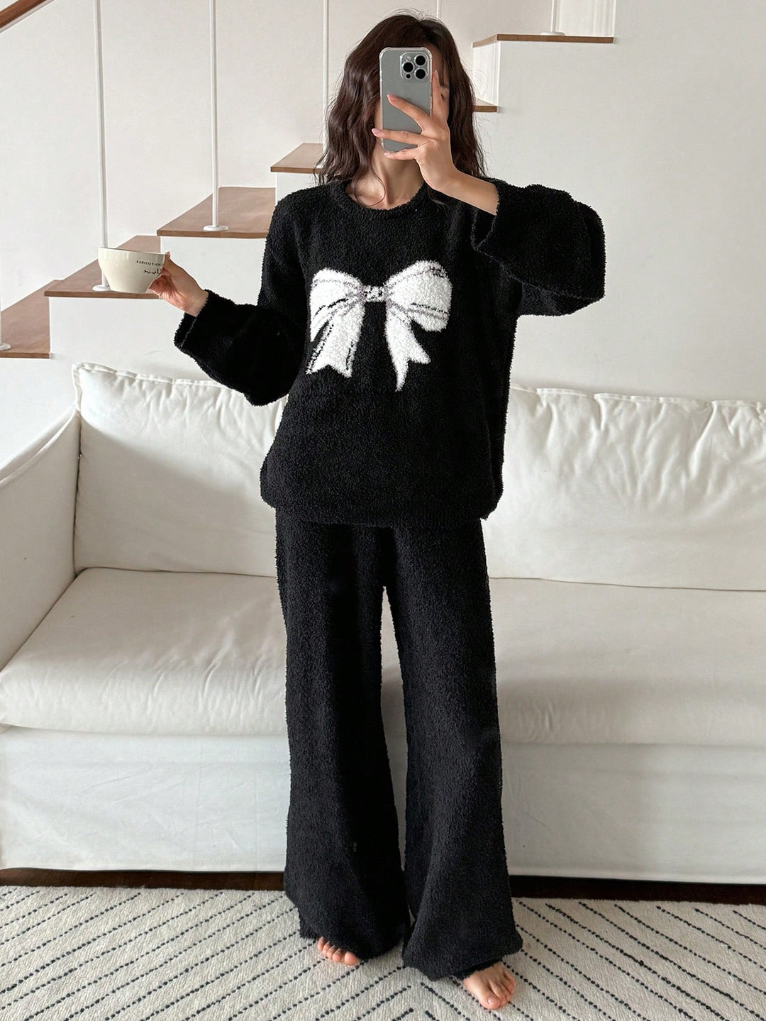 Pijama SHEIN, negru