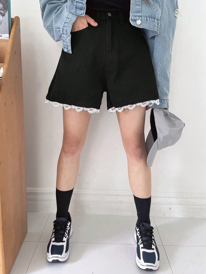 Pantaloni scurți SHEIN, negru