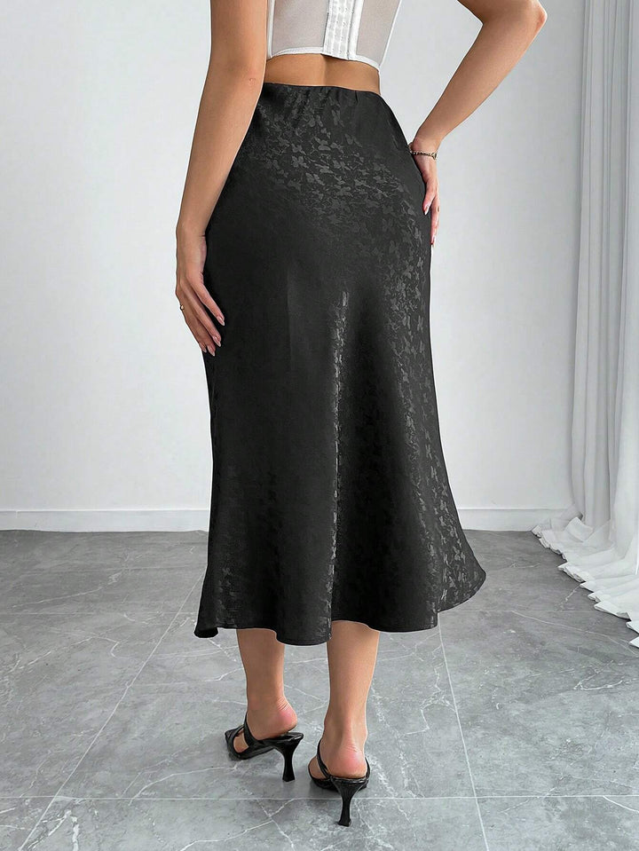 SHEIN midiszoknya, fekete