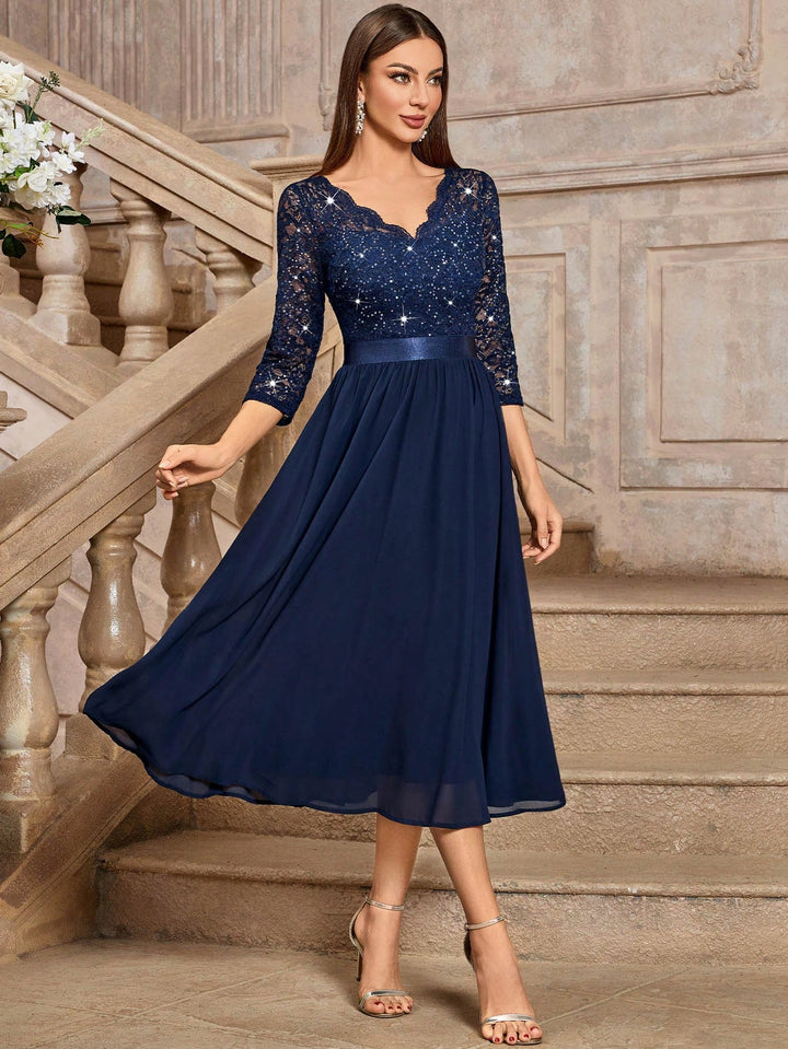 Rochie midi SHEIN, albastru