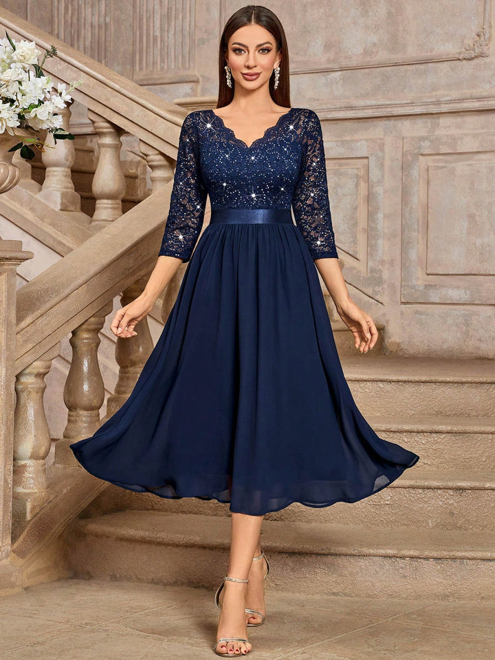 Rochie midi SHEIN, albastru