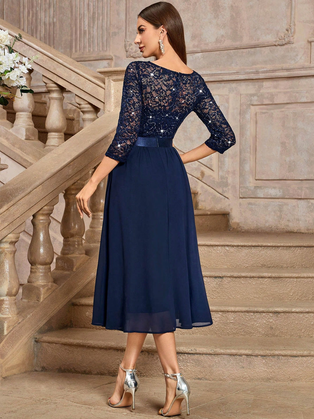 Rochie midi SHEIN, albastru