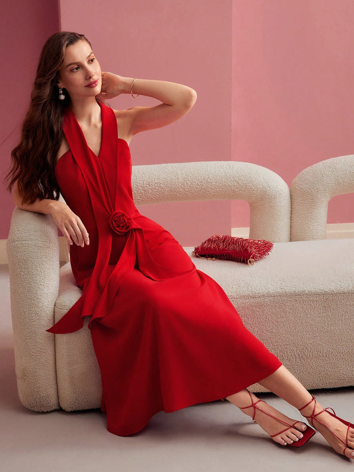Rochie maxi SHEIN, roșu