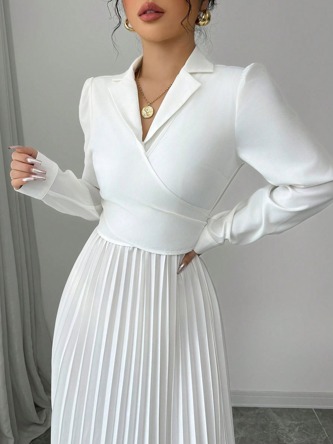 SHEIN maxi ruha, fehér