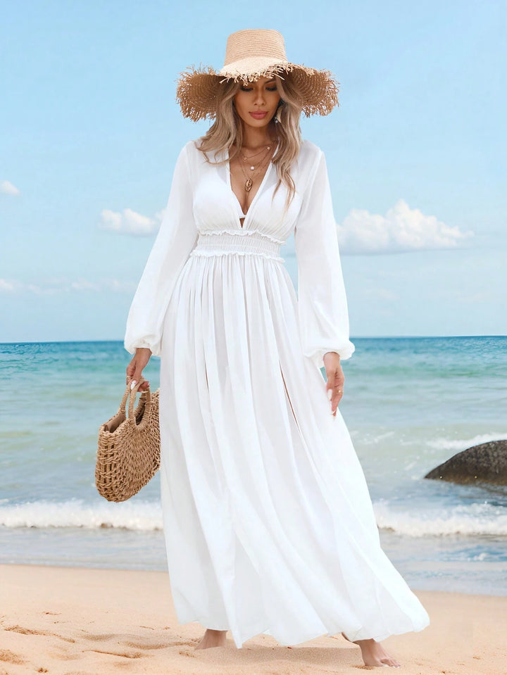 Rochie de plajă SHEIN, alb