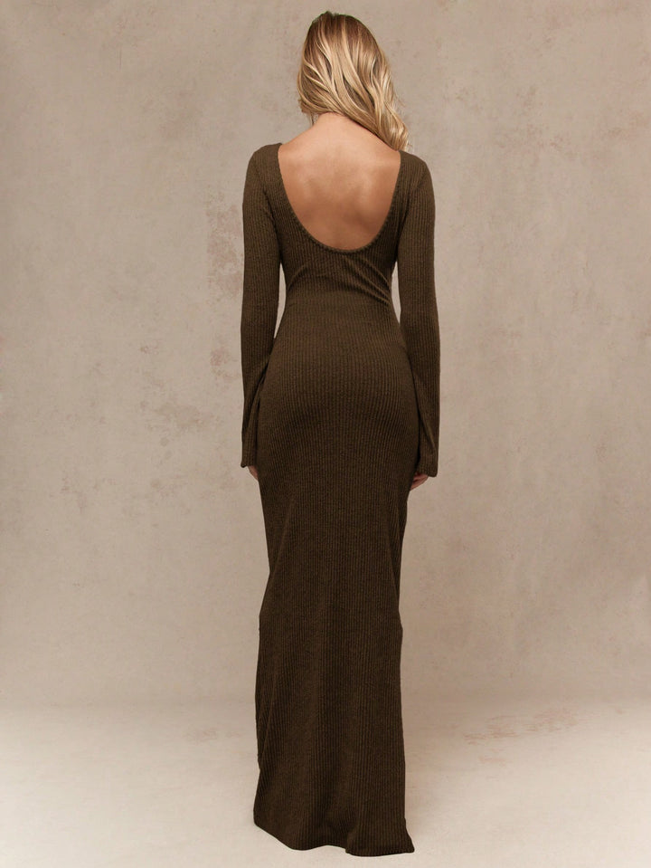 SHEIN maxi ruha, barna