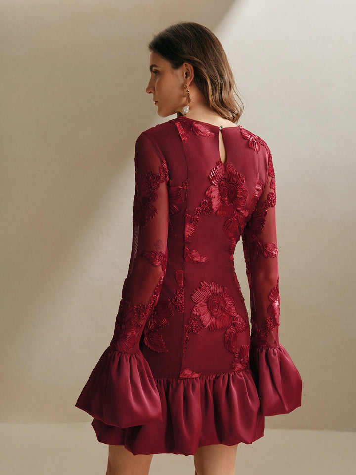 Rochie scurtă SHEIN, vișiniu