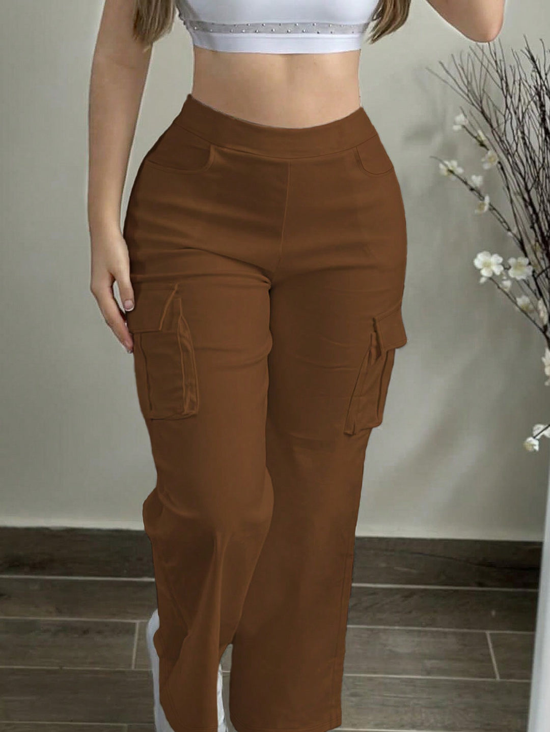 Pantaloni SHEIN, vișiniu