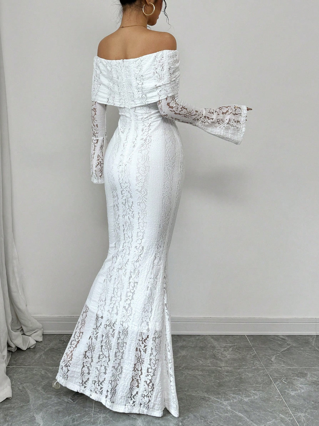 Rochie maxi SHEIN, alb