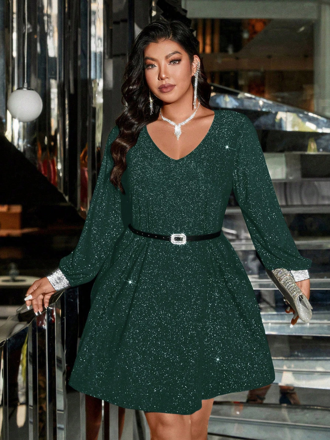 Rochie mini SHEIN, verde