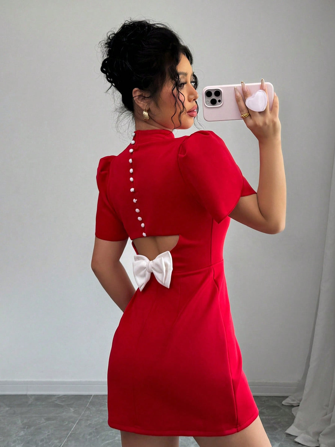 SHEIN maxi ruha, piros