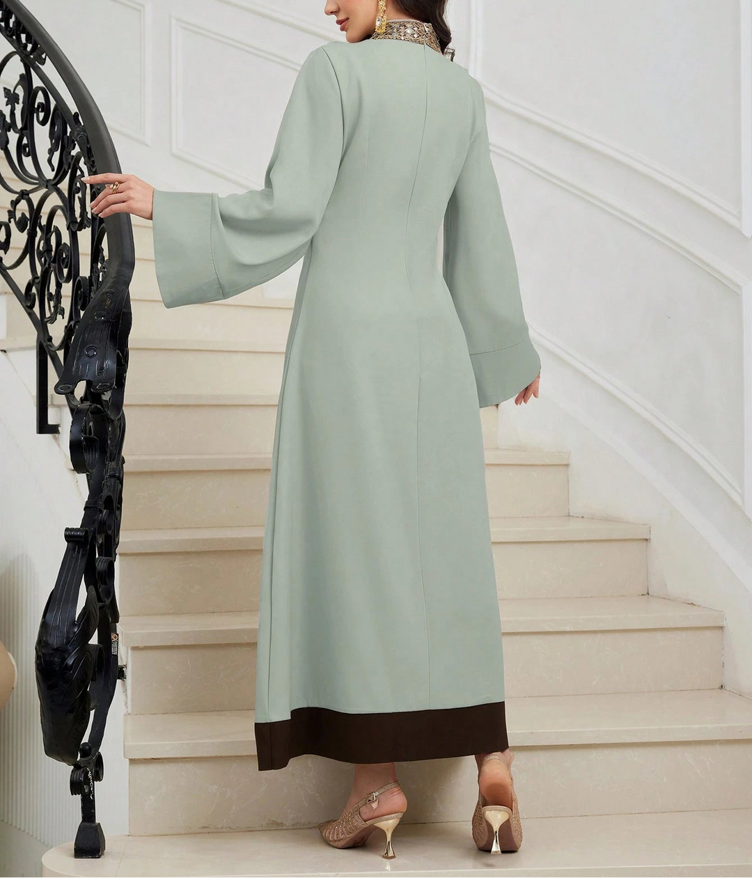 SHEIN maxi ruha, zöld