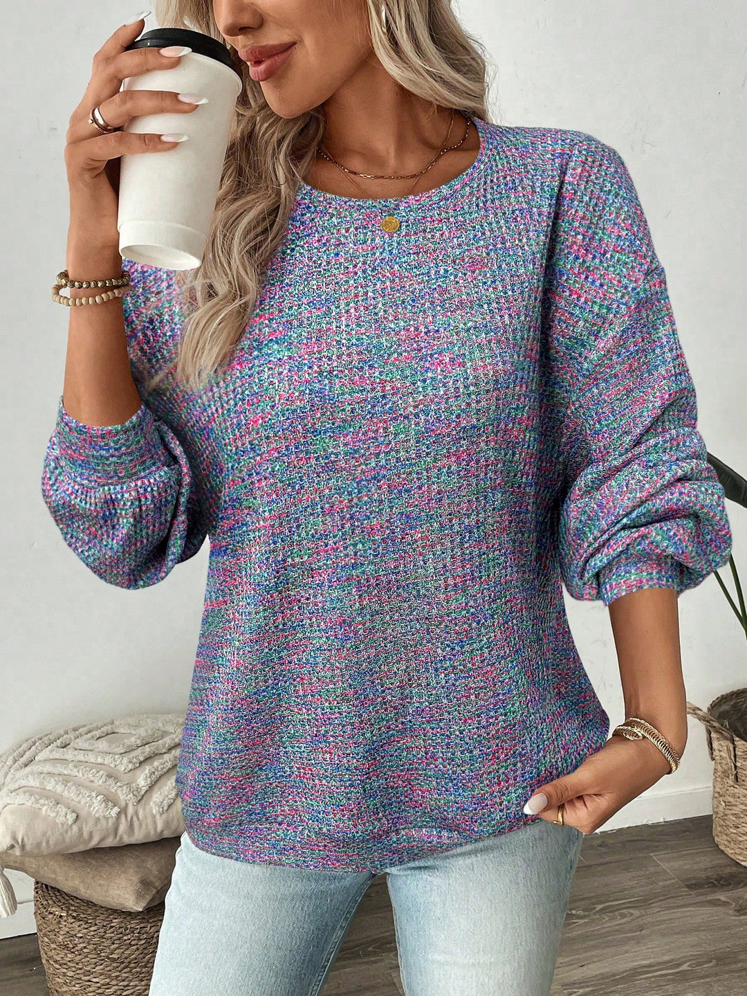 SHEIN Blouse, mixed colours