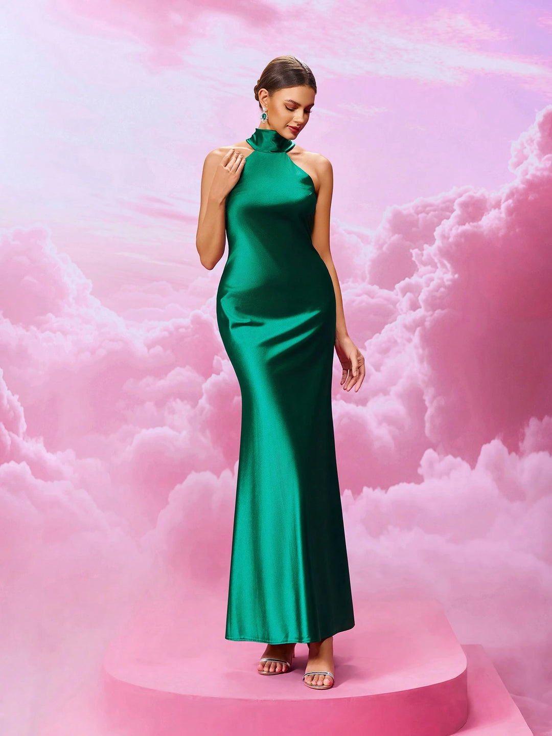 Rochie maxi SHEIN, verde