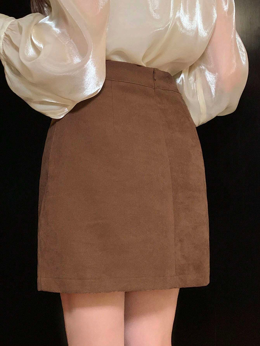 SHEIN miniszoknya, barna