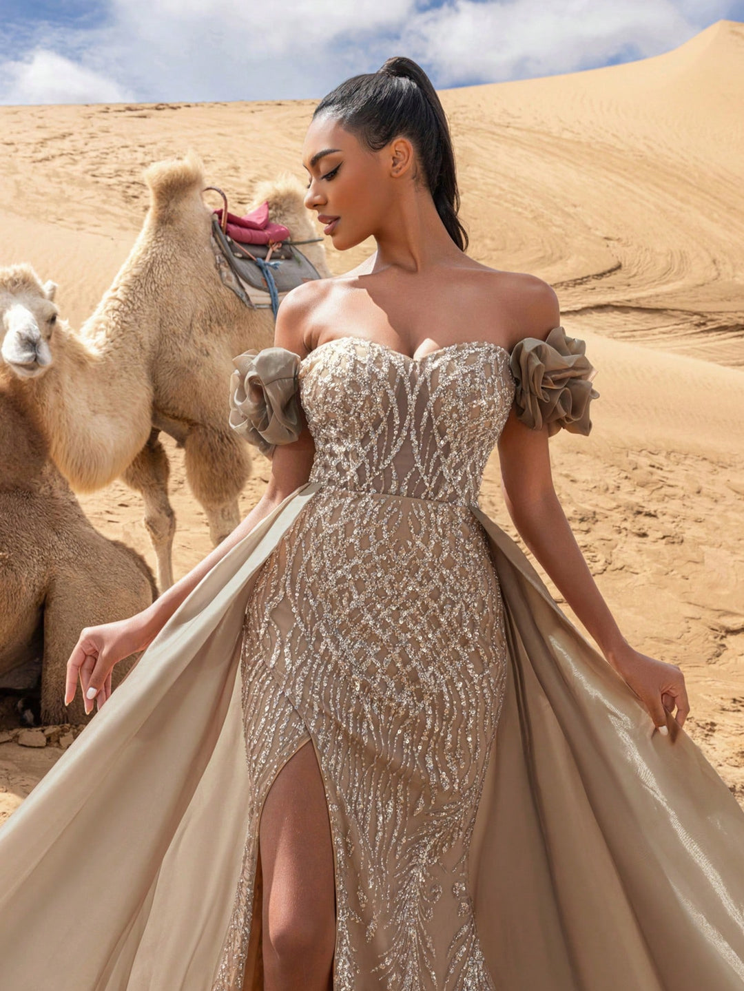 Rochie SHEIN, kaki