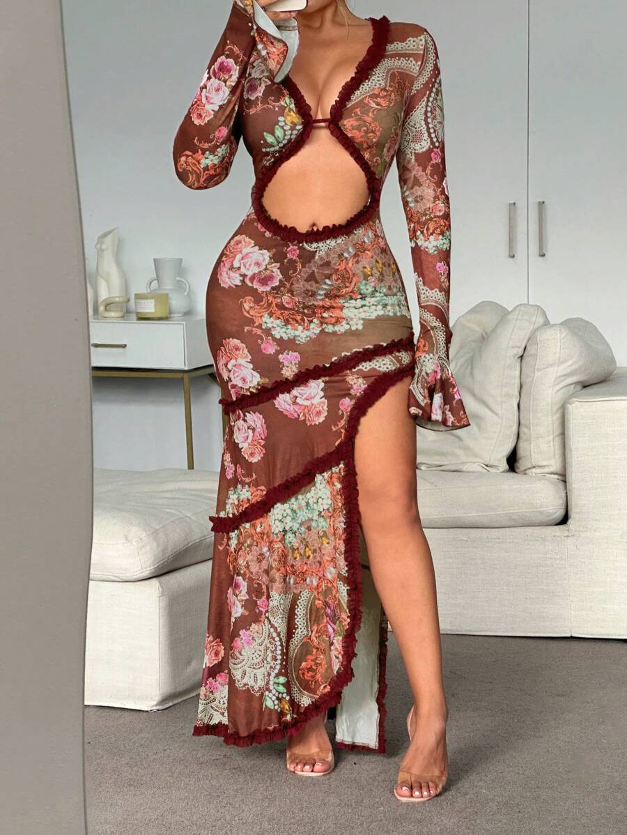 Rochie maxi SHEIN, mix culori