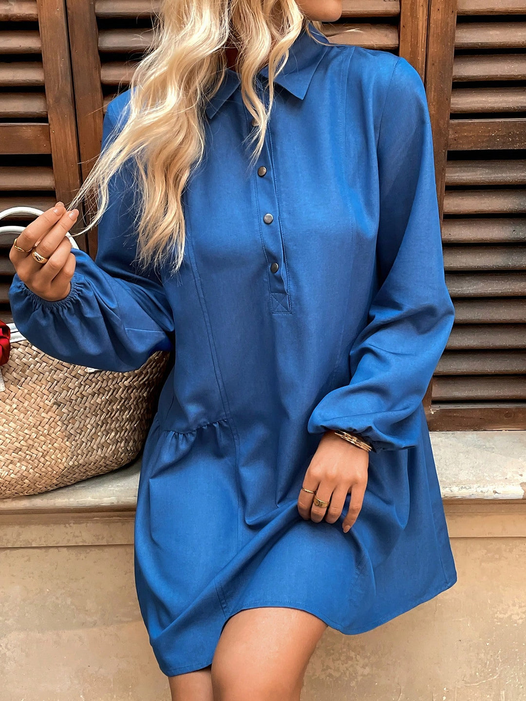 Rochie scurtă SHEIN, albastru
